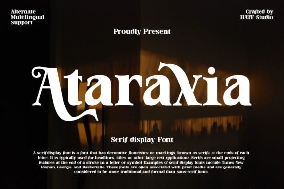 Ataraxia: A Serif Font That Brings Character and Polish to Small Business Branding