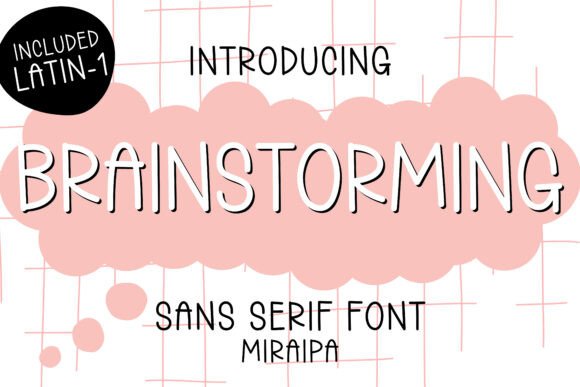 Brainstorming Font: A Whimsical Sans Serif Typeface for Modern Web Design