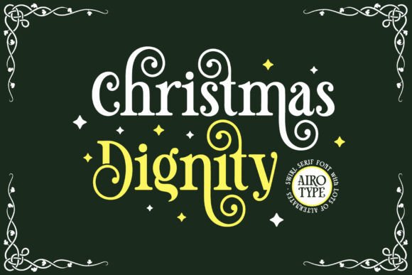 Christmas Dignity Font: Elegant Serif for Crafters and Creators
