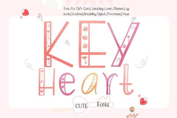 Key Hearts: A Decorative Font for Digital Branding and Web Design