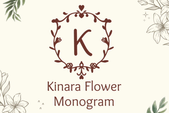 Kinara Flower Monogram Brings Elegant Typography to Handmade Products